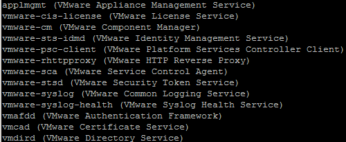 VMware PSC Controller services restart