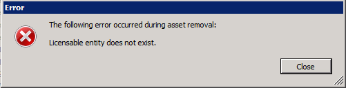 licensable entity does not exist